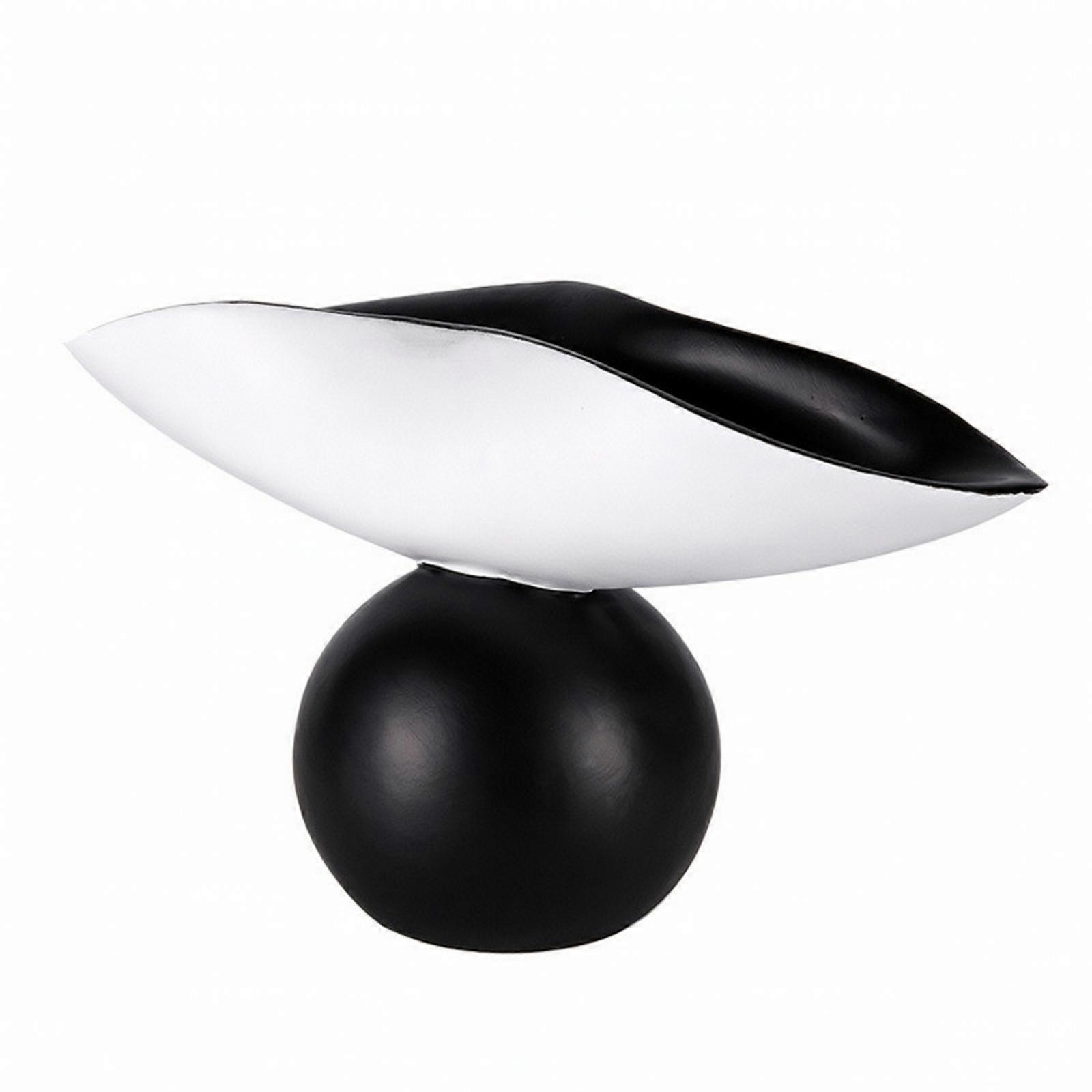 Leaf-Shaped Tray with Spherical Base Minimalist for Coffee Table, Entryway