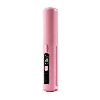 Cordless Hair Straightener with Digital Heat Display, Floating Styling Plates and Comb-Tooth Edges for Fine Hair  Pink