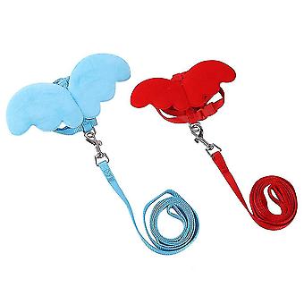 Little Angel Wings Chest Strap Leash Hamster Rabbit Chest Strap Blue