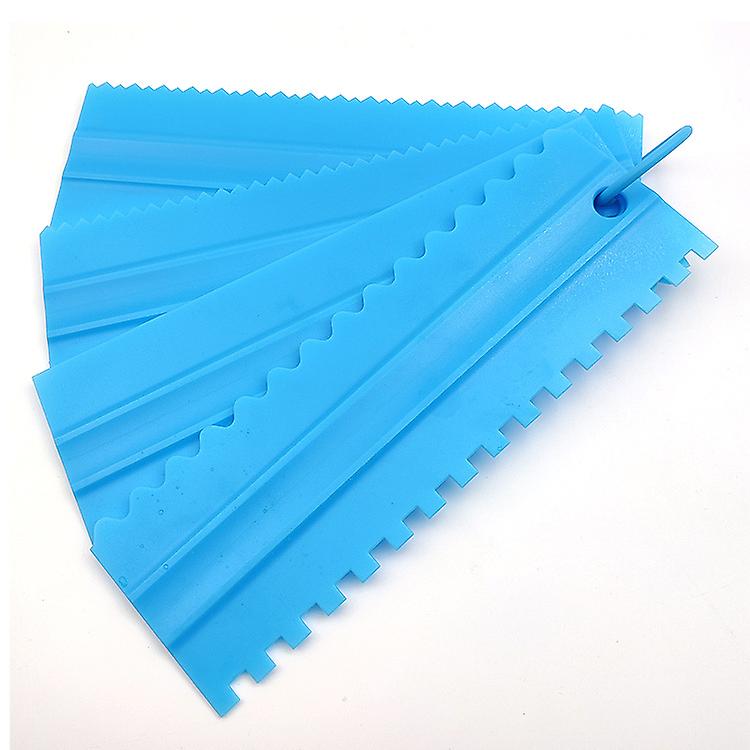 Plastic Cake Edge Scrappers, Cutters Smoother Tool Set,Multi Purpose Flexible Kitchen Dough Scraper (2set (8pcs))