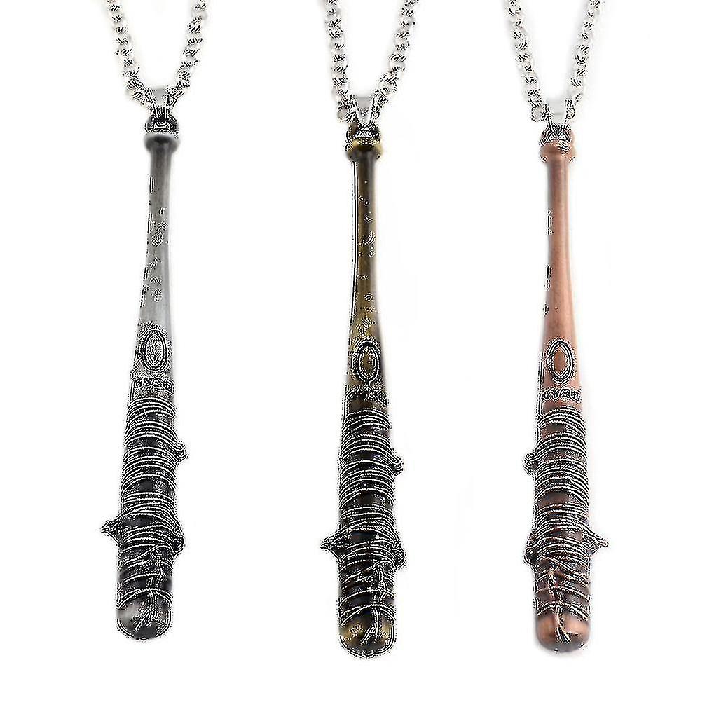3pcs Walking Dead Baseball Stick Keychains Key Ring