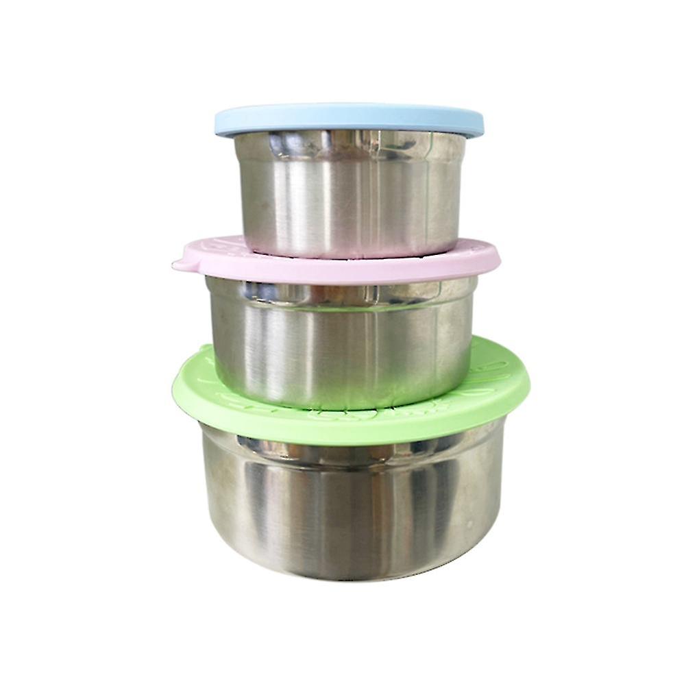 S Stackable Toddler Containers (300/600/0ml), Leak- Less Steel Containers With