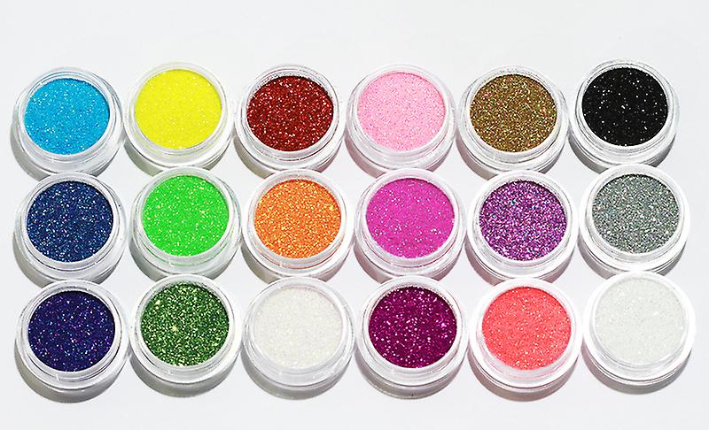 18pcs Nice jars Fine glitter