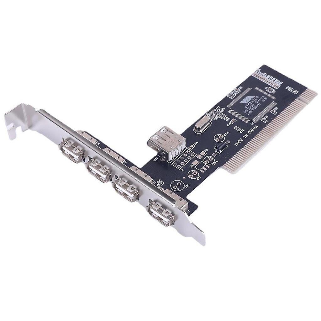 High Speed 4 Port USB 2.0 480Mbps Converter PCI to USB SSD Controller Card
