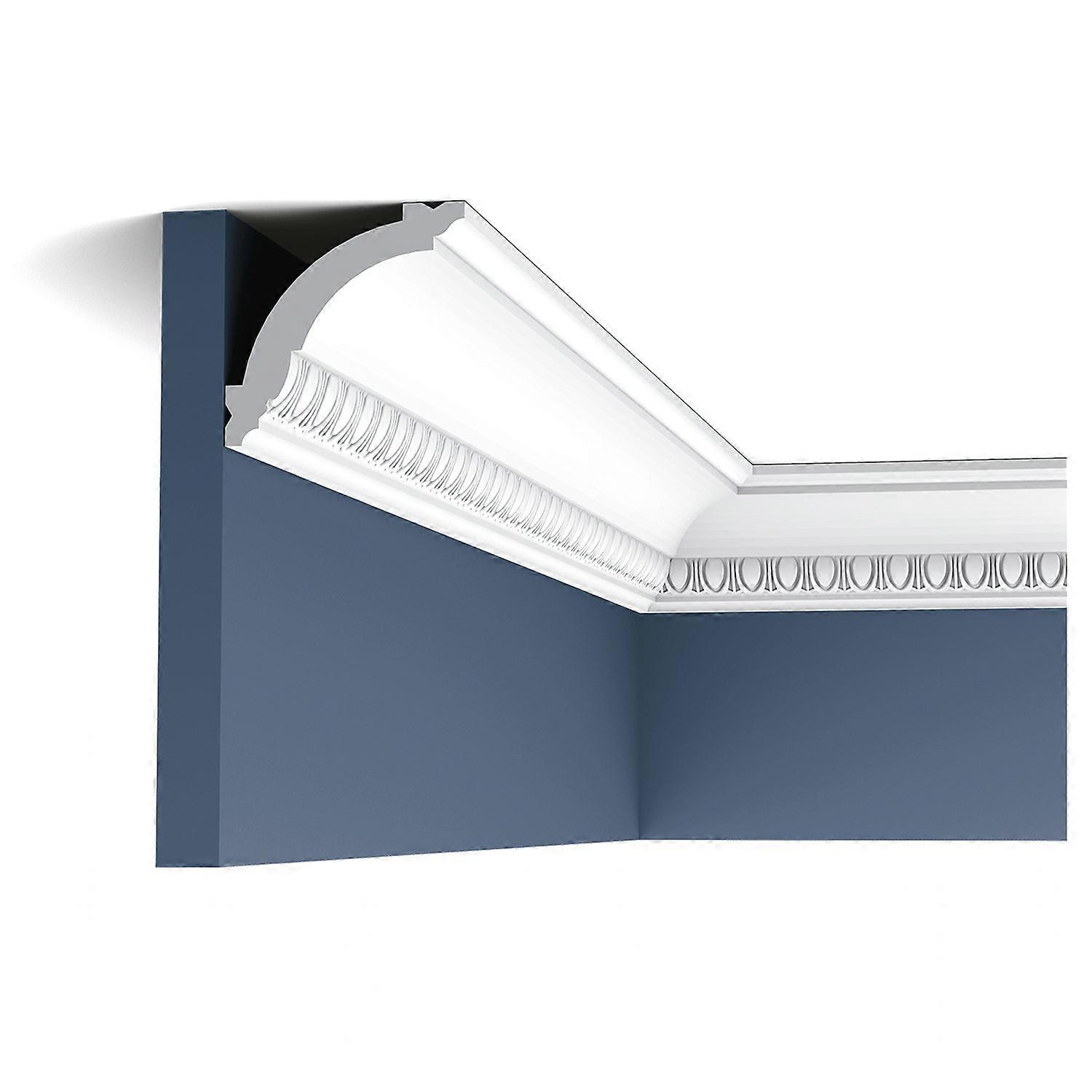 ORAC NV 1 x Eckleiste CX101 AXXENT 200 cm x 6,9 cm x 7,1 cm weiß Duropolymer® vorgrundiert leicht, extrem formstabil, stoßfest