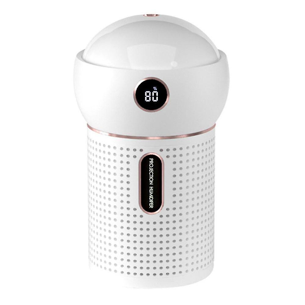 Usb Projection Air Humidifier Diffuser Usb Rechargeable Oil Diffusers Moisturizing Spray Maker-whit