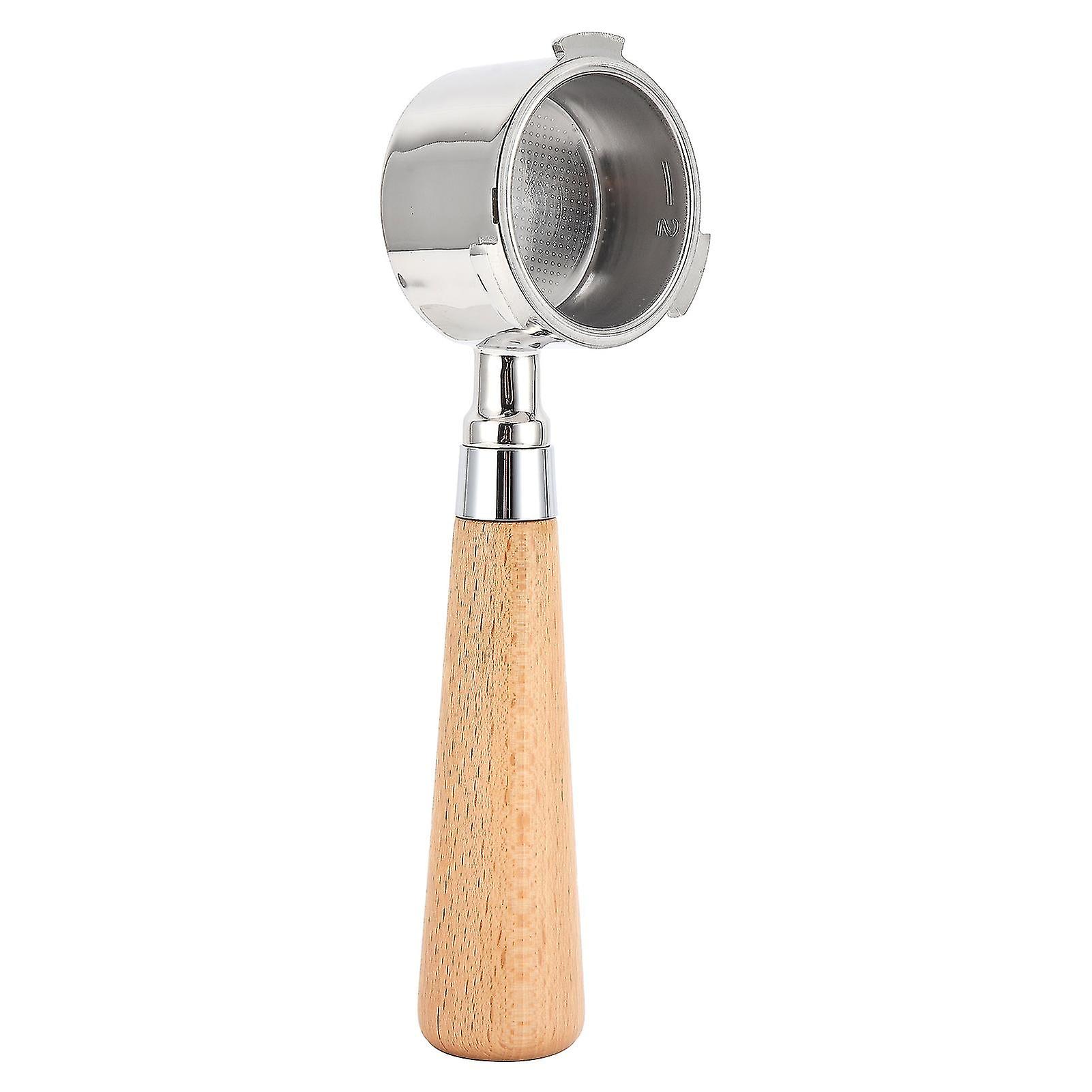 Coffee Bottomless Portafilter Stainless Steel Filter Holder Basket Replacement Tool Coffee Machine Accessory54mm Beech