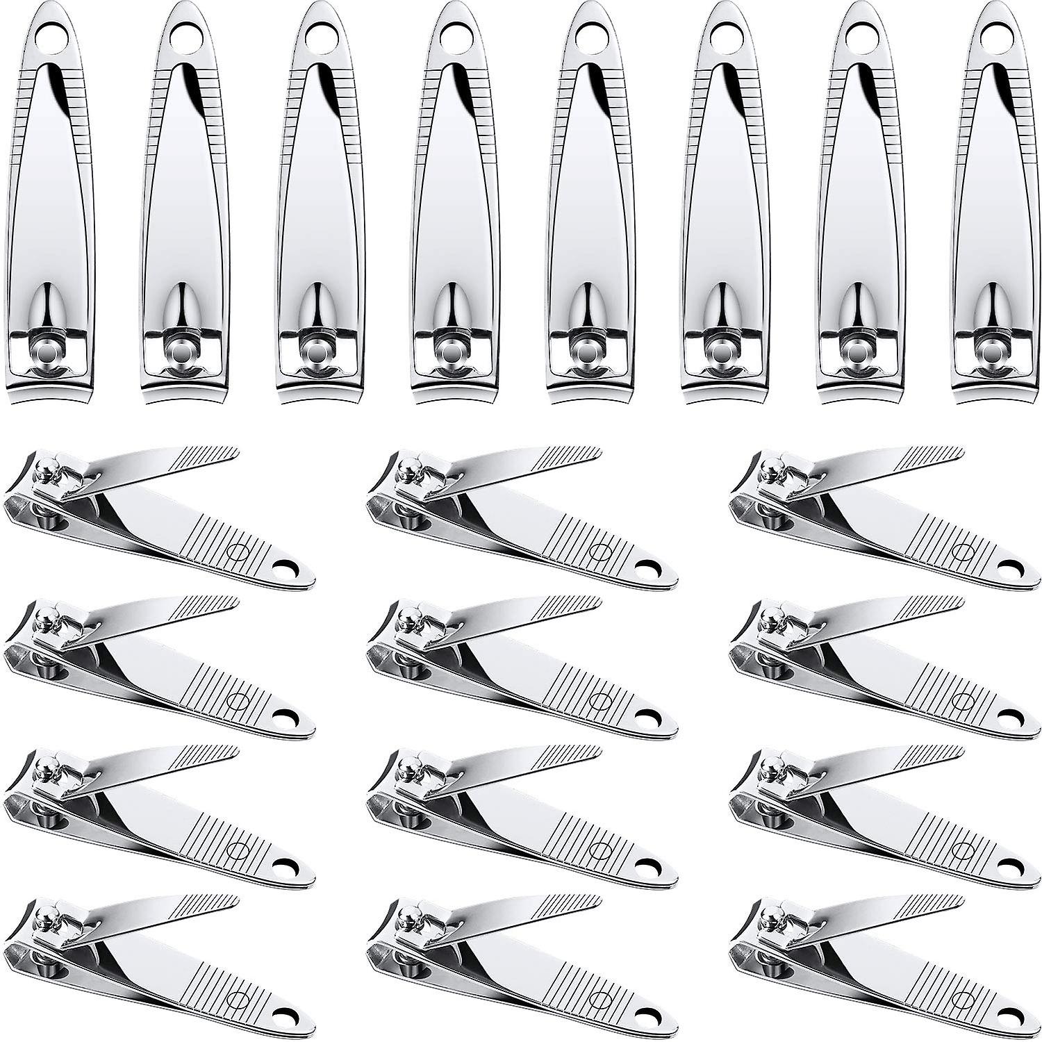 20 Pieces Stainless Steel Nail Clippers Set for Fingernails and Toenails - Portable and Durable Cutters for Men and Women