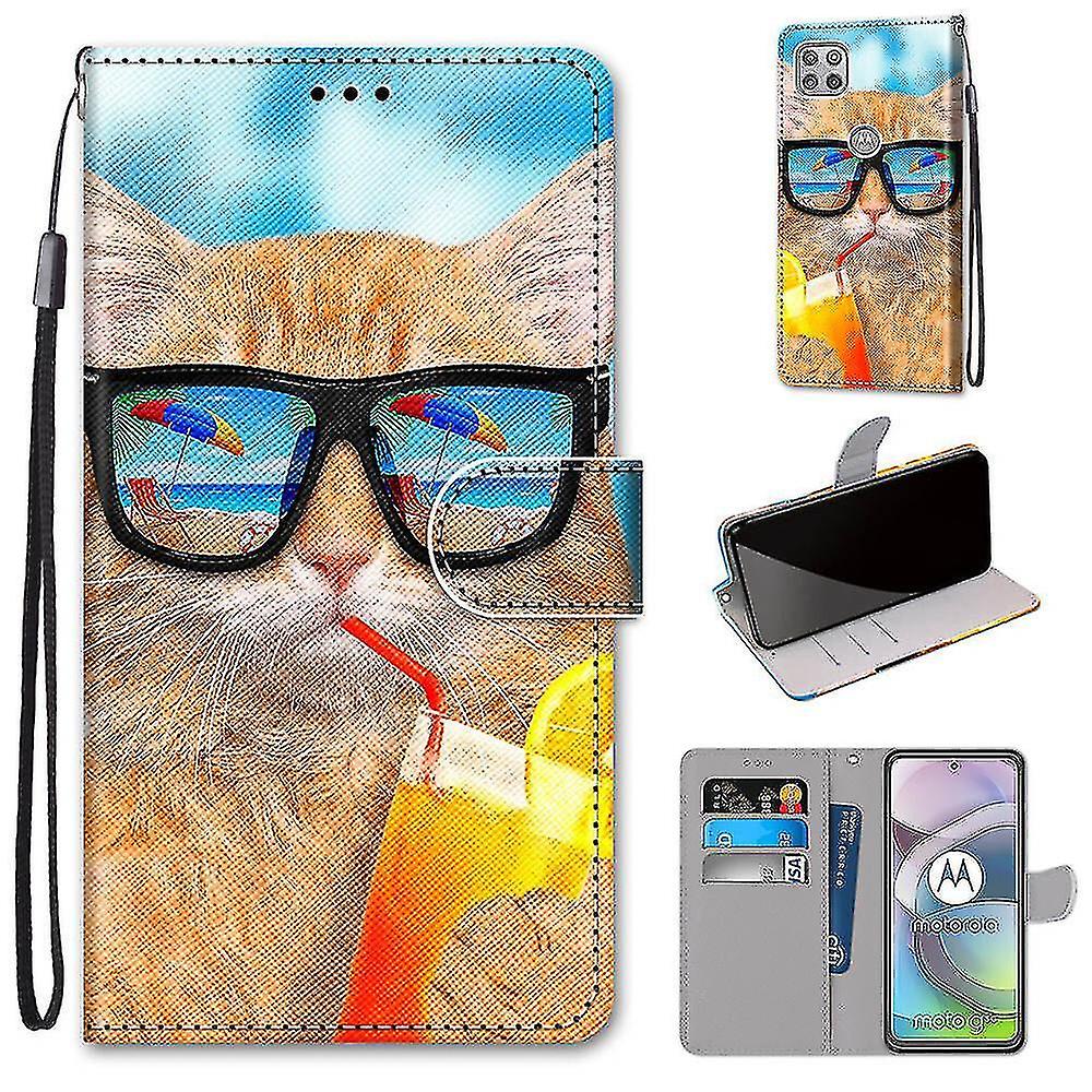 Compatible With Motorola Moto G 5g Cat Drinking Soda Mobile Case