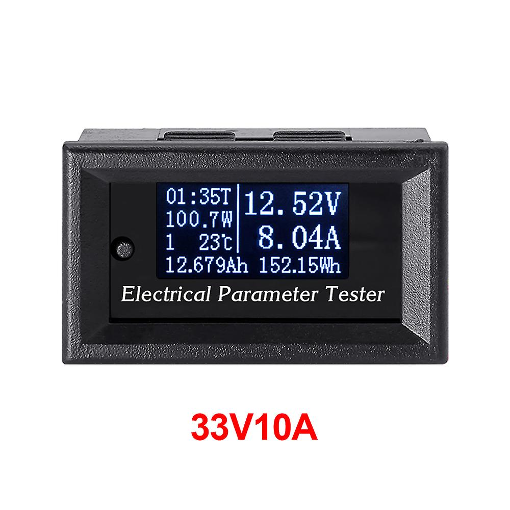 Rd 100v/33v10a 7in1 Oled Multifunction Tester Voltage Current Time Temperature Capacity Voltmeter Ammeter Electrical Meter White