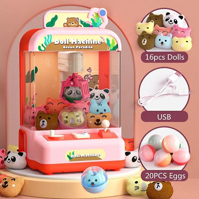 آلة مخلب للعب الأطفال التلقائي عملة تعمل كرين دمى لعبة آلات الممرات الأطفال لعبة التفاعلية هدايا عيد ميلاد