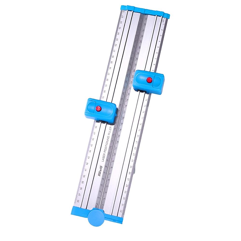 KW-TRIO Metal Ruler with Laser Level Positioning Tool 180° Rotating Rulers Extend to 680mm for Pictu