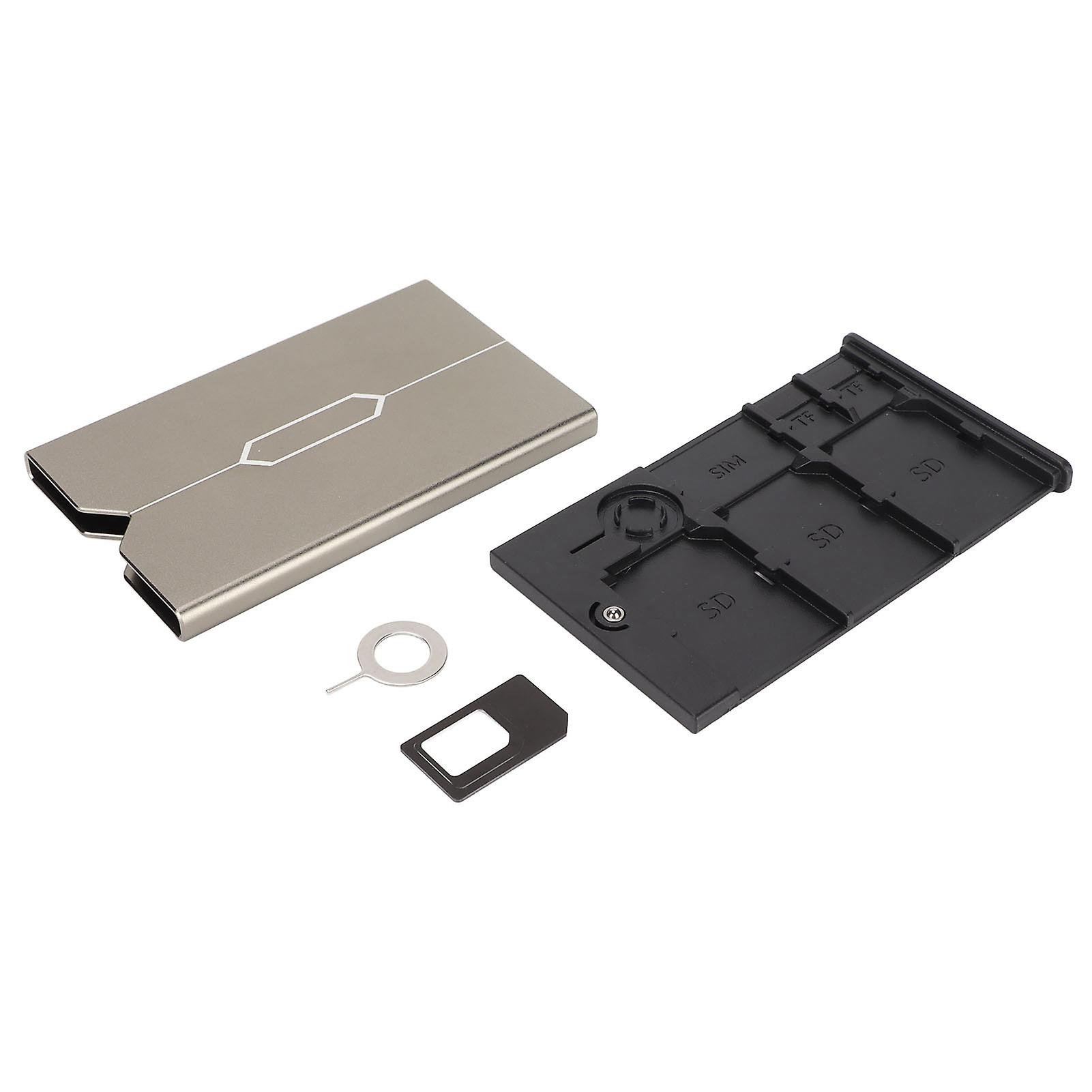 Aluminum SIM case, large capacity, splinter-proof, small portable case for home office