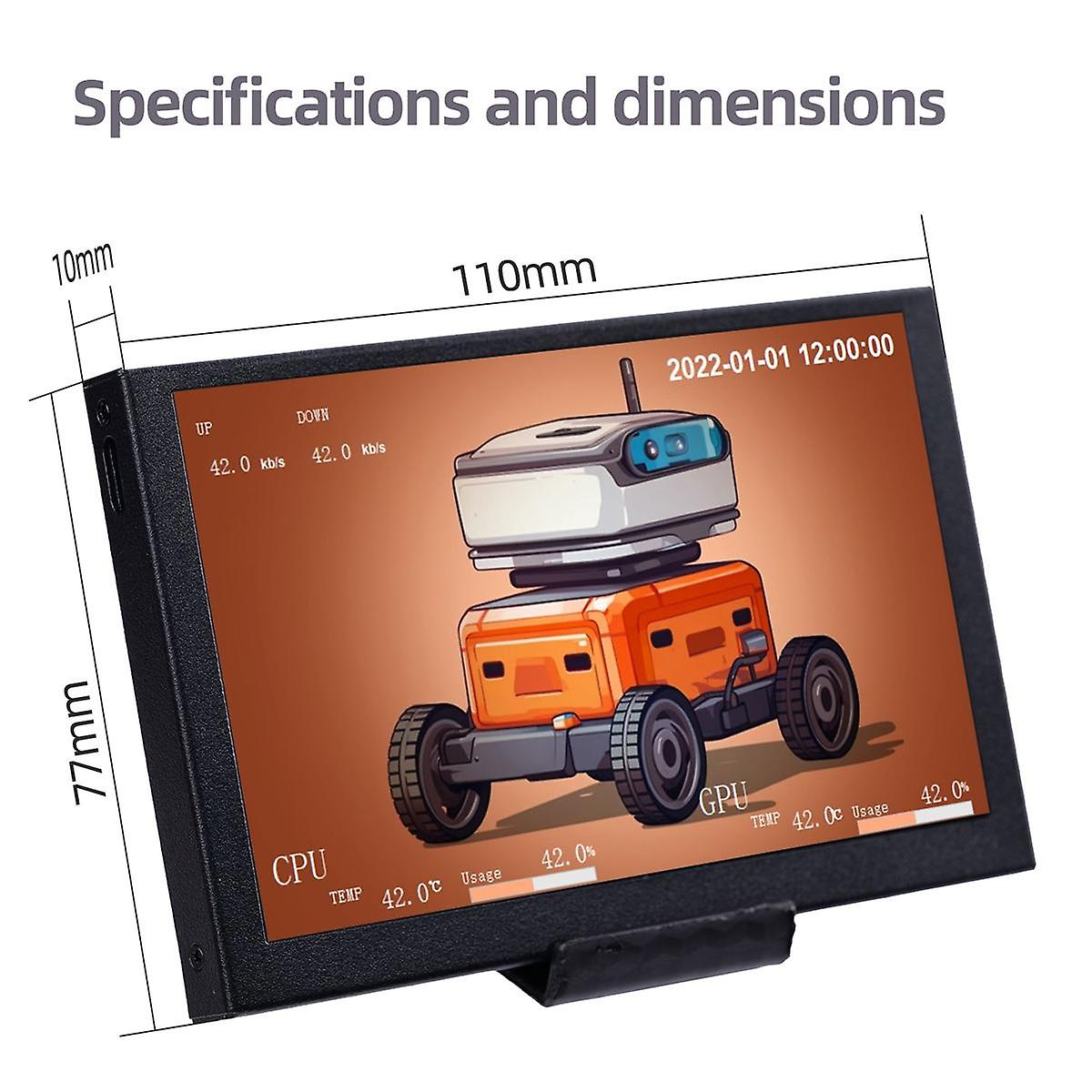 5Inch Screen LCD Monitor Driver Control Board AIDA64 Screen Auxiliary IPS for Computer ITX PC Case