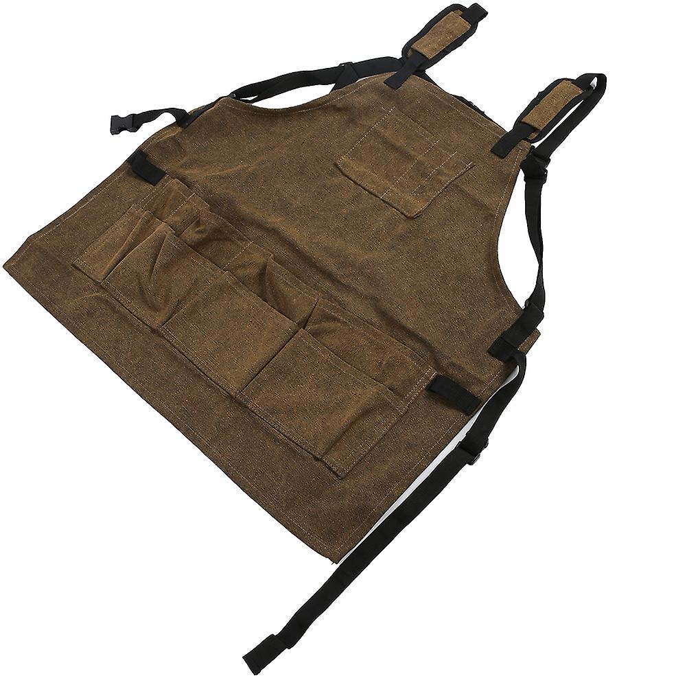 Multi Function Pocket Apron Multi Pocket Garden Work Clothes Storage Tool Clothes Garden Work Supplies(Canvas Apron )