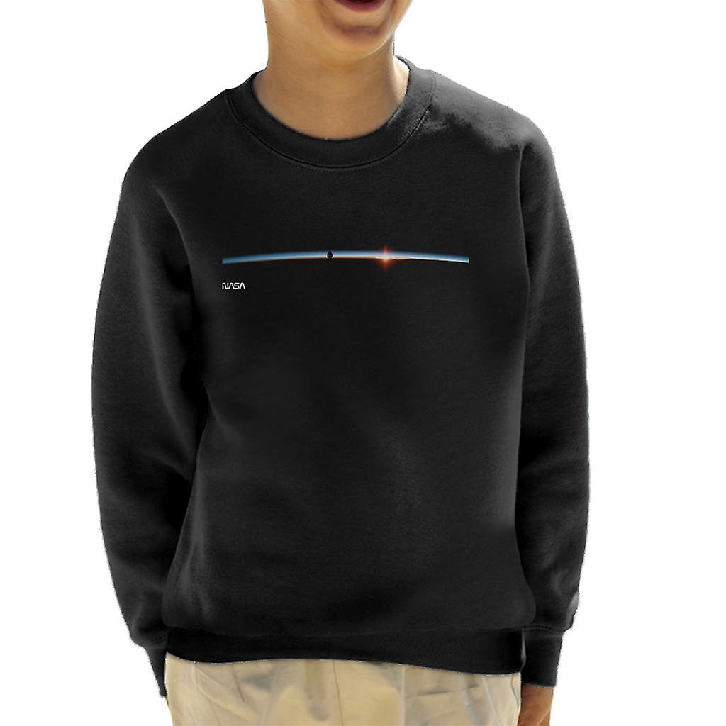 NASA Satellite Horizon Shot Kid's Sweatshirt
