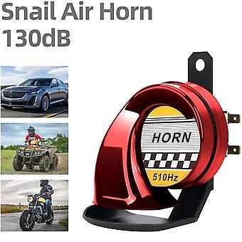 Universelles 12-V-Schnecken-förmiges Horn 130db Wasserdichtes elektrisches Lufthorn mit hohem Ton Modifiziertes Zubehör für Motorrad-Auto-Auto-Roller ~56634