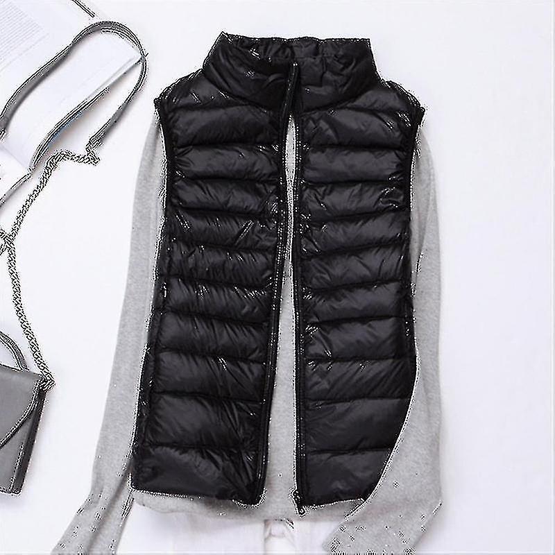 Kadın Kolsuz Kışlık Jile - Sıcaklık İçin Hafif Kapitone Puffer Aşağı Yelek