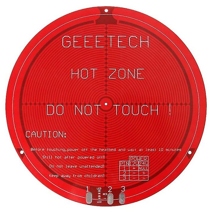 Round PCB Heat Bed for Delta Rostock Mini 3D Printer