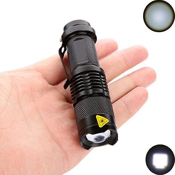 Mini Hard Light Lantern Torch LED Flashlight Lamp Zoomable Penlight