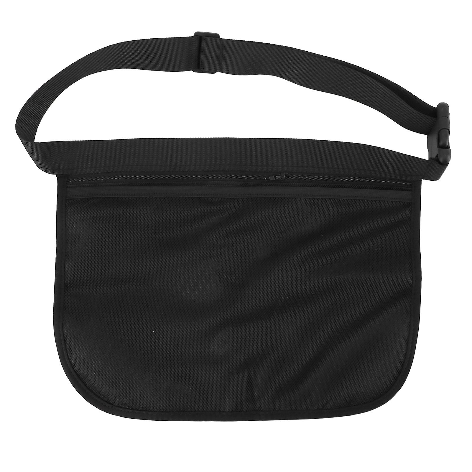 Tennis Ball Band Holder Mesh Bag Inner Zipper Pocket Adjustable Tennic Wasit Pouch for Training Match Outdoor