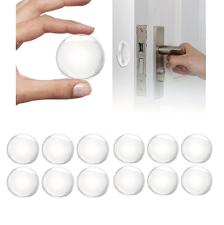 12 transparent wall door stops