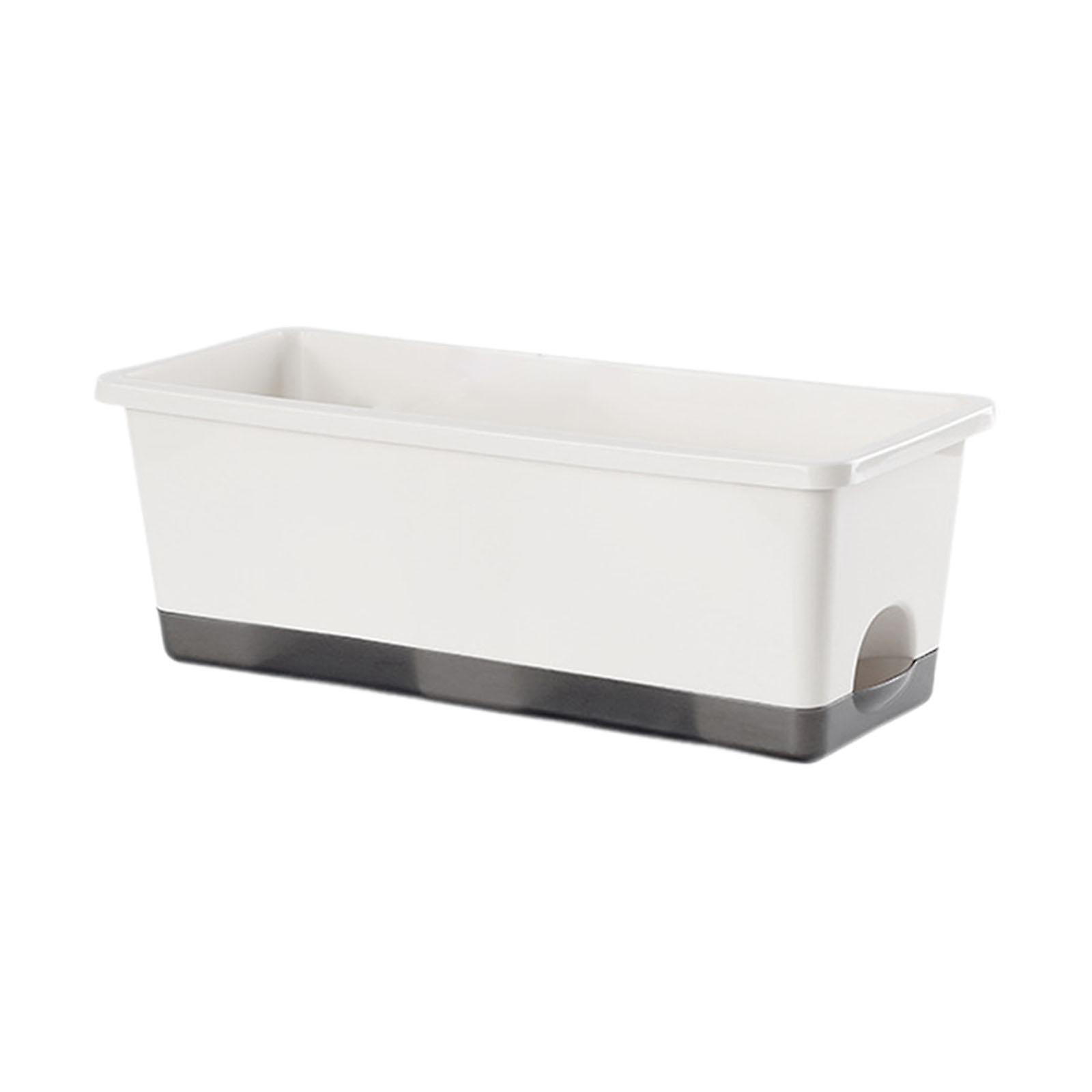 Window Box Planter Unique Creative Windowsill Planter for Balcony Porch Home White 1pc