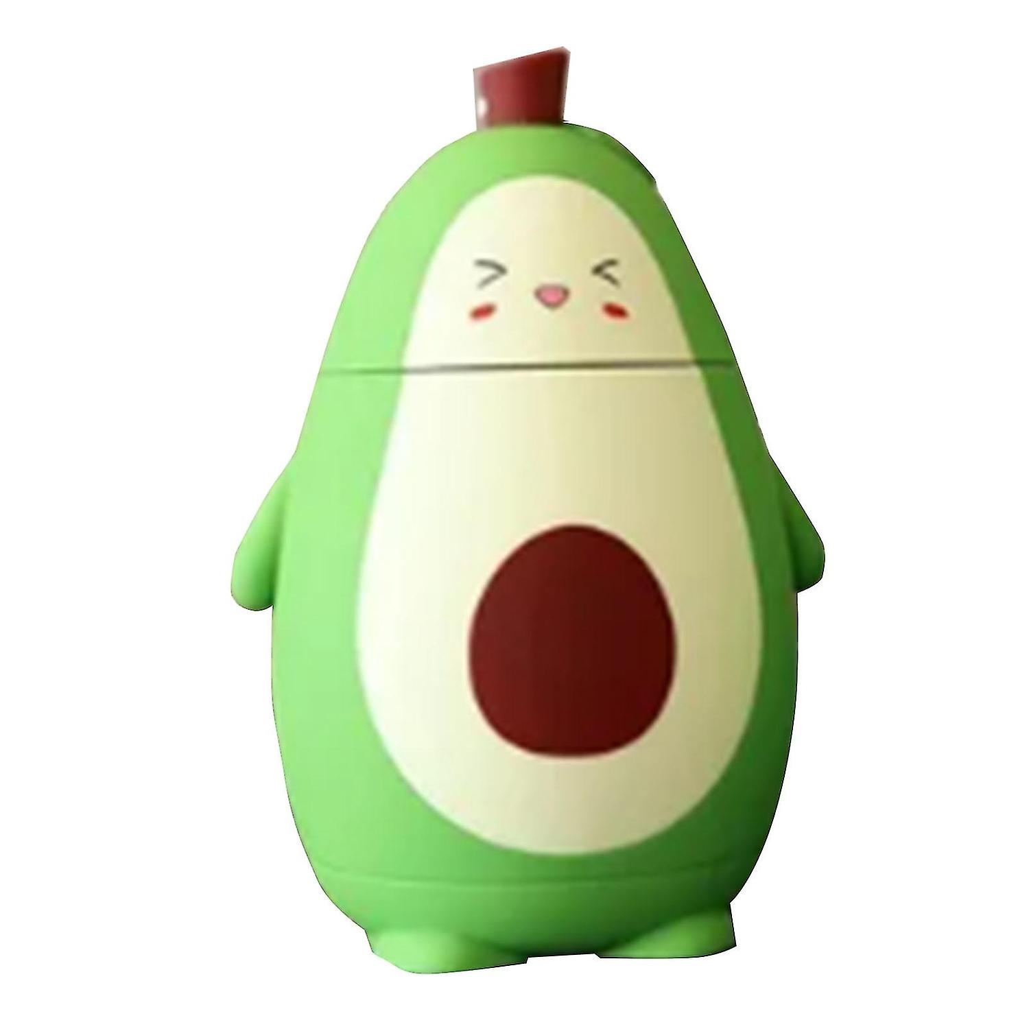 漫画のアボカドガラス瓶 - キャリングロープ付き二重層ウォーターカップ - ポータブル飲用カップ