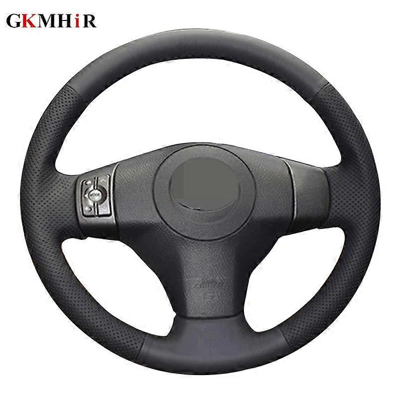 DIY Hand-stitched Black Artificial Leather Steering Wheel Cover for Toyota Yaris Vios RAV4 2006-2009 Scion XB 2008