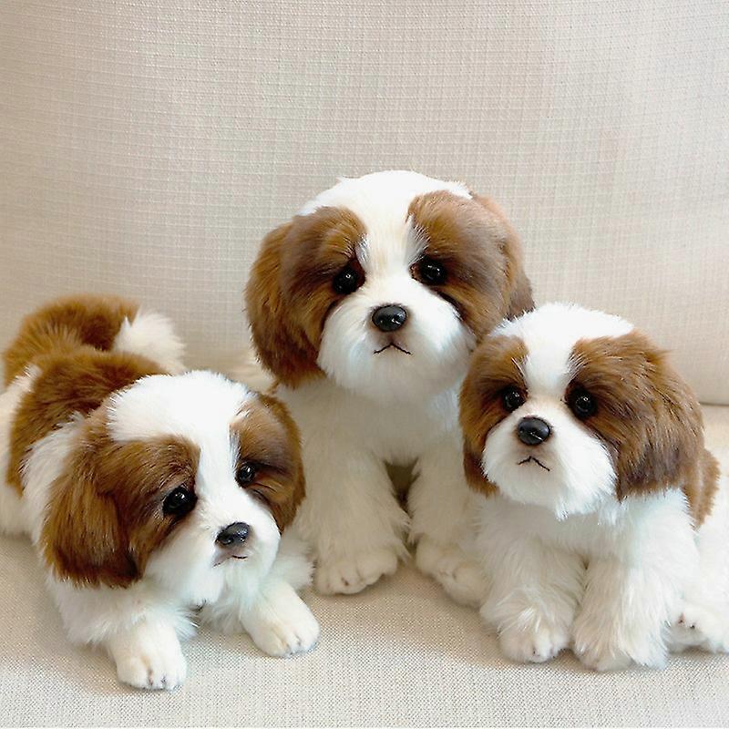 Peluche a forma di cane Pomerania, simulazione di cane, peluche - Main Image