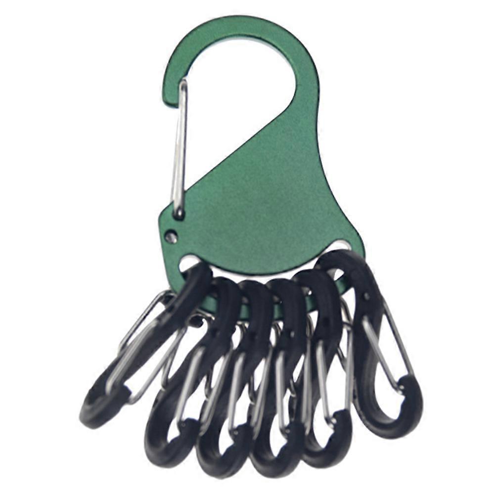 Green Securely Secure Keys and Gadgets Mini Plastic Keychain Aluminum Carabiner
