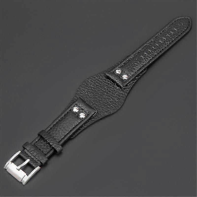 22mm klockarmband i äkta läder för Fossil CH2564 CH2565 klocka stålspänne