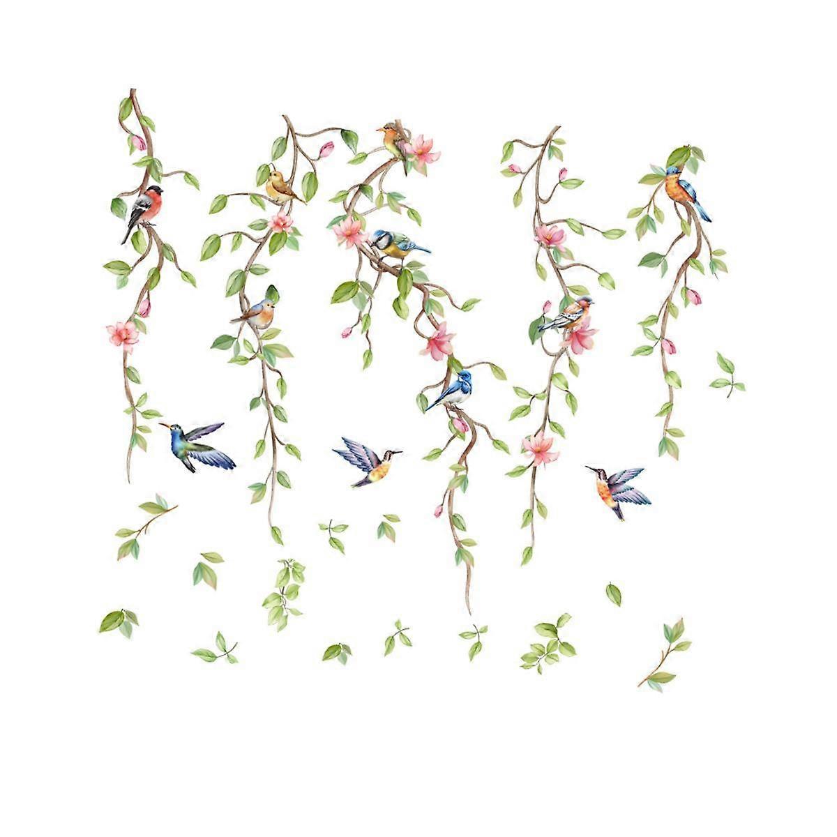 2x Vine Wall Decals Wall Art Decor for Classroom Sofa TV Background Corridor