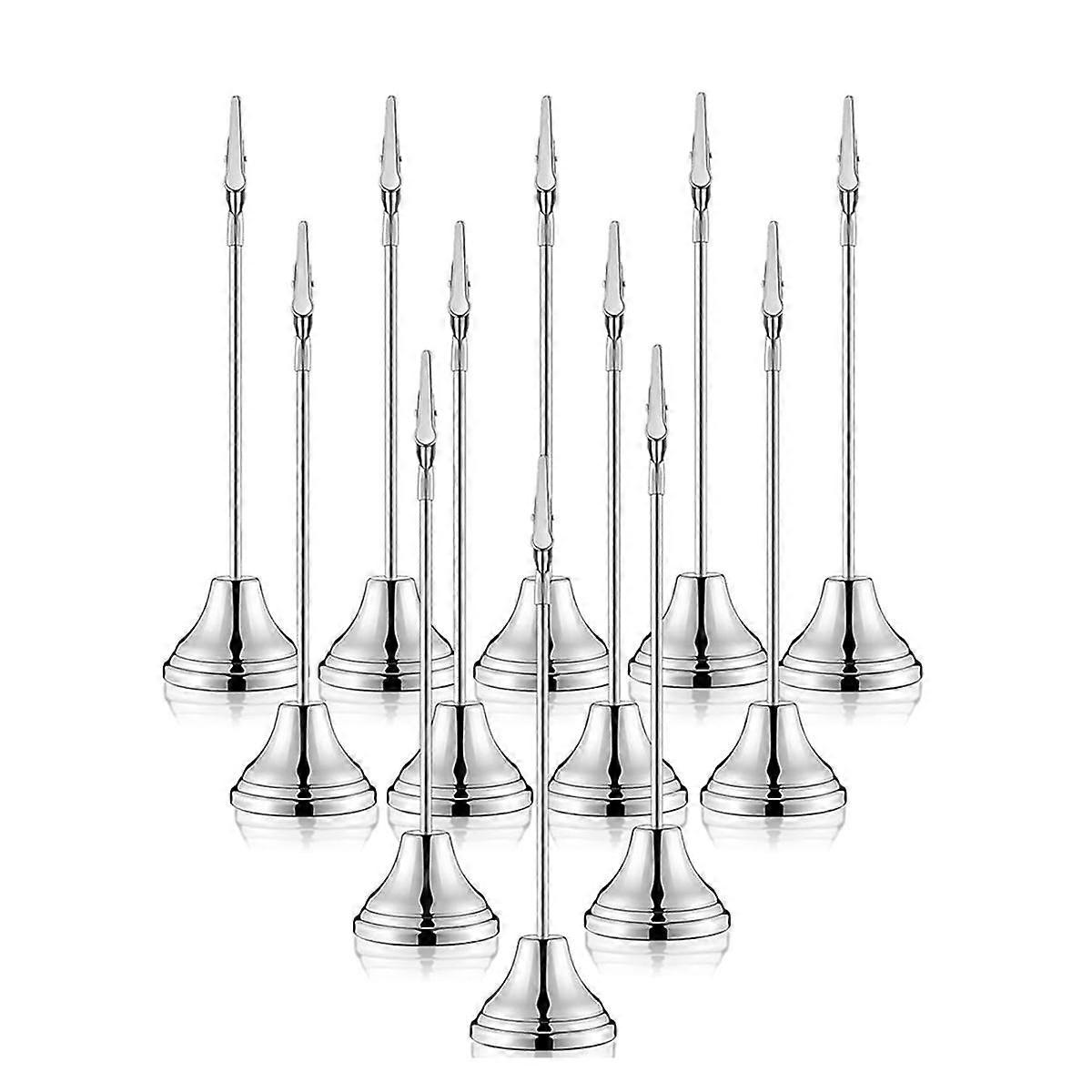 12 Pcs Table Number Holders 9 Inch Place Card Holder with Alligator Clip Metal Table Card Holders Table Number Stands