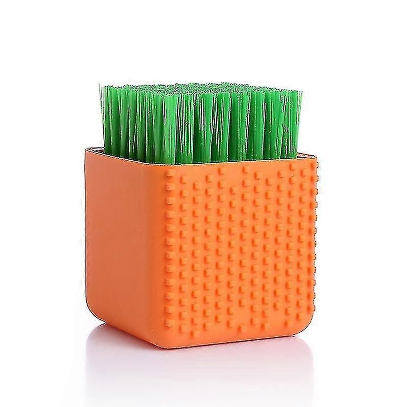 Multifunctional Silicone Soft Cleaning Brush 1 pc Orange