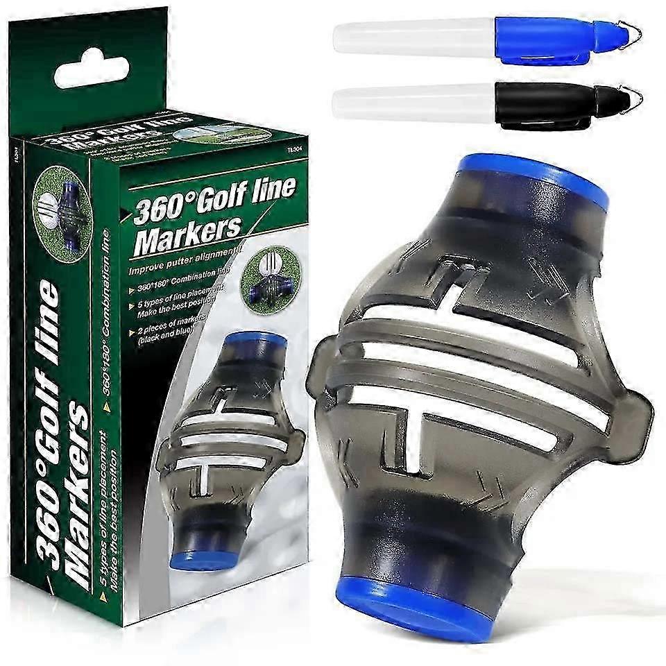 360 Degree Golf Ball Line Drawing Shell Set, Ball Marking Tool, Golf Marking Tool