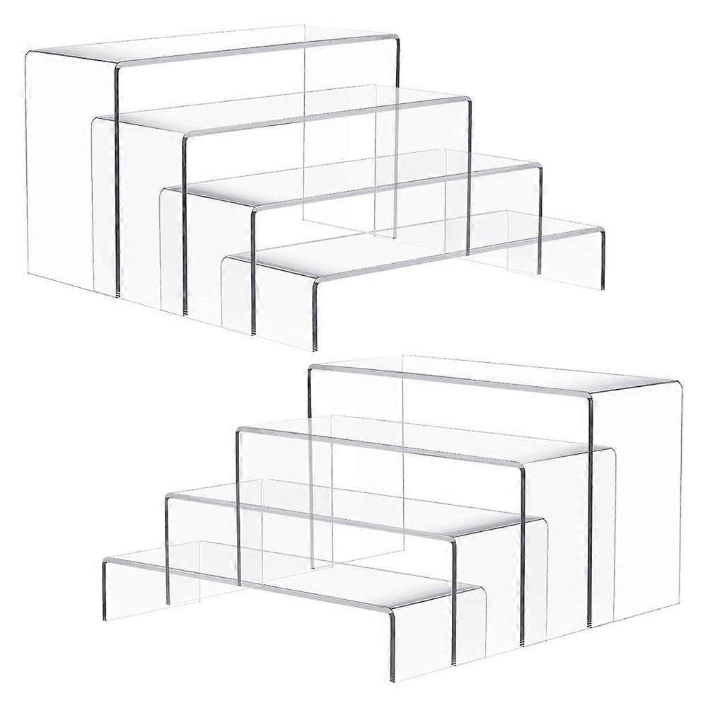 8Pcs Acrylic Display Stand Multifunctional Transparently Rack for Perfume Doll Jewelry Cake Cupcake Decor Organzier