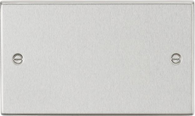 Knightsbridge 2G Blanking Plate - Square Edge Brushed Chrome - CS86BC