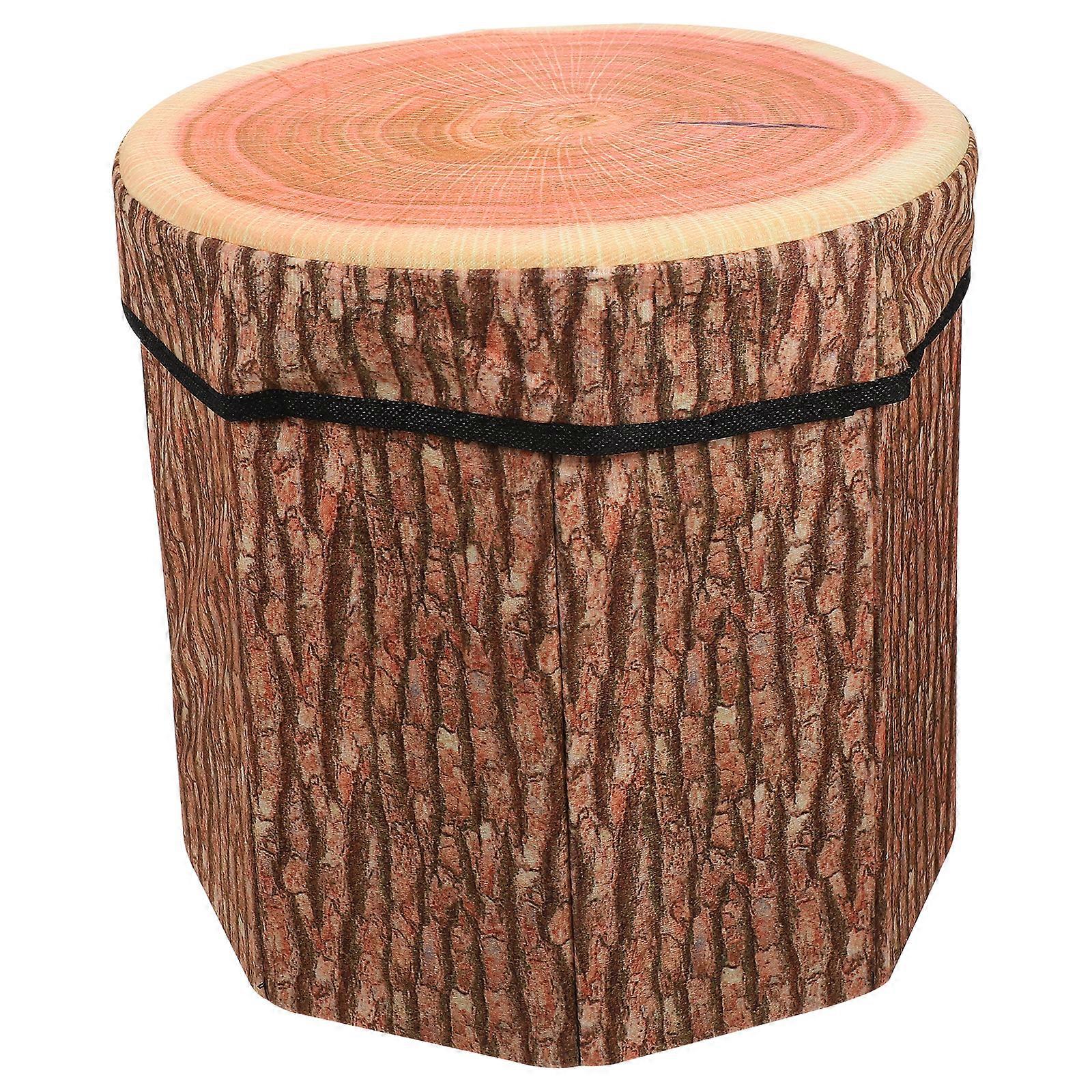 Multi-functional Stool Folding Design Stool Magazine Storage Holder with Lid