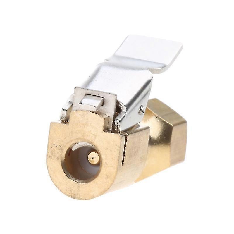 KINCJON 1/4 " Brass Tire Inflator Lock Chuck Air Compressor Pump Adapter Clip Connector