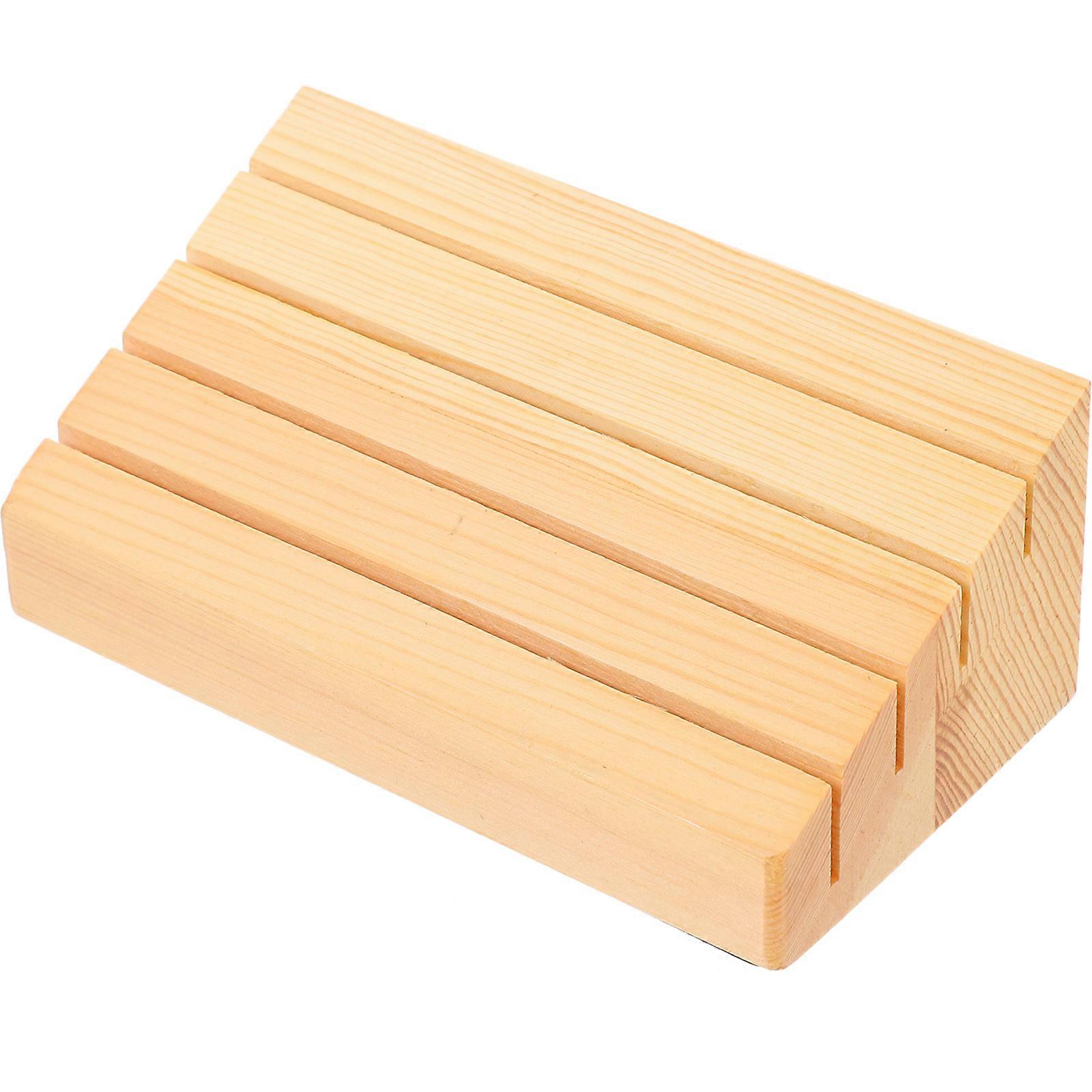 2pcs Wooden Playing Card Holder Game Card Storage Holder Playing Card Displaying Stand
