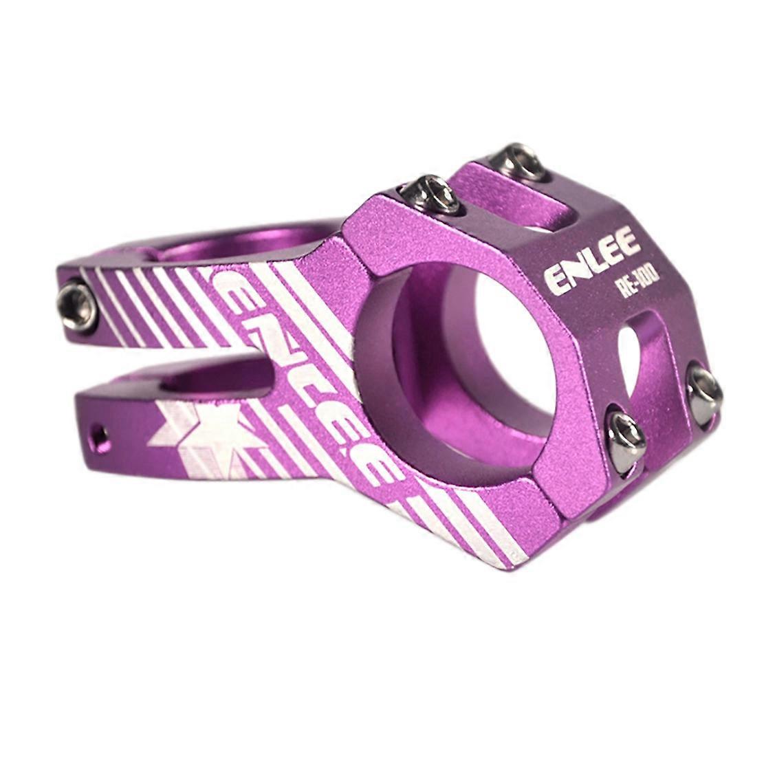 Bicycle Handlebar Stem Stem Hollow Downhill Bicycle Short Stem BIke Accessories Purple