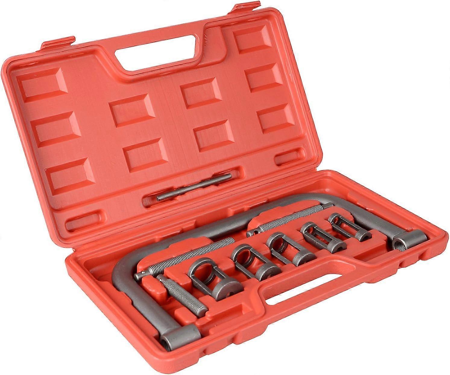bom kit de compressor de mola de válvula 12pcs, compressor de mola com levantador de válvula, conjunto de ferramentas de reparo automático portátil universal, para carros, motocicletas