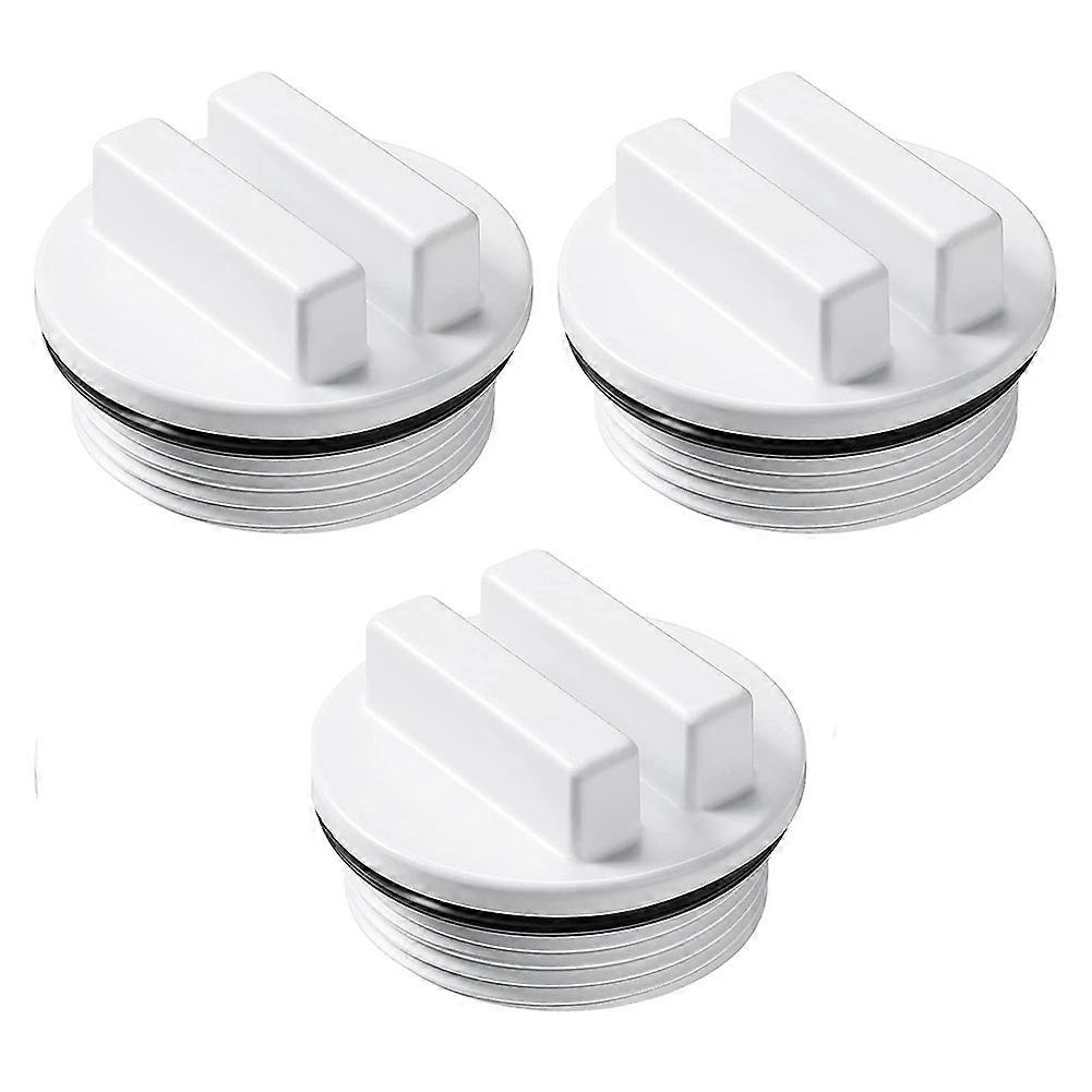 1.5 Inch Pool Plug Threaded Pool Return Line Plug Winter Expansion Plug with Ring for Swimming Pool Accessories,3Pcs