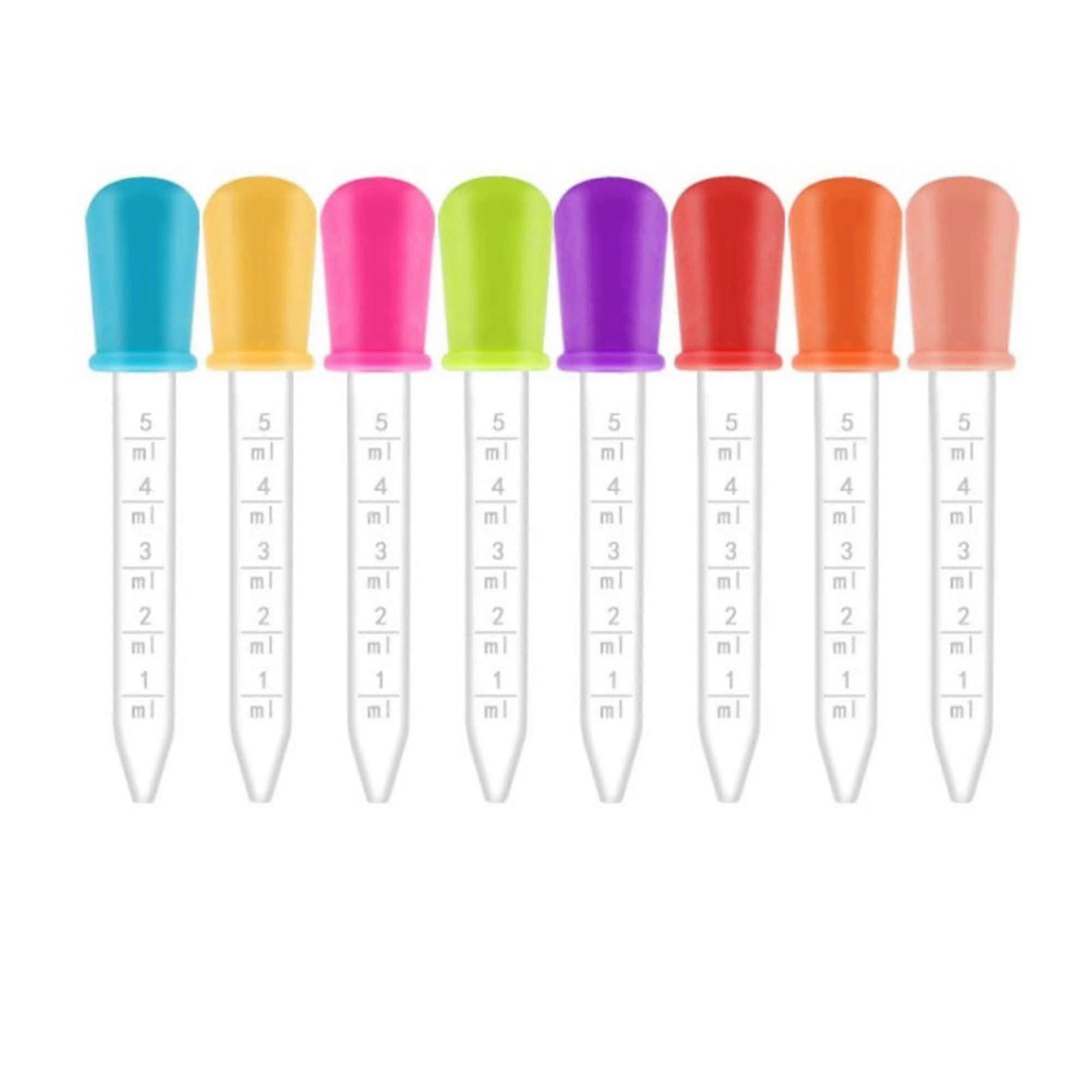 8 Pcs Silicone Plastic Pipettes For Kids (random Color)