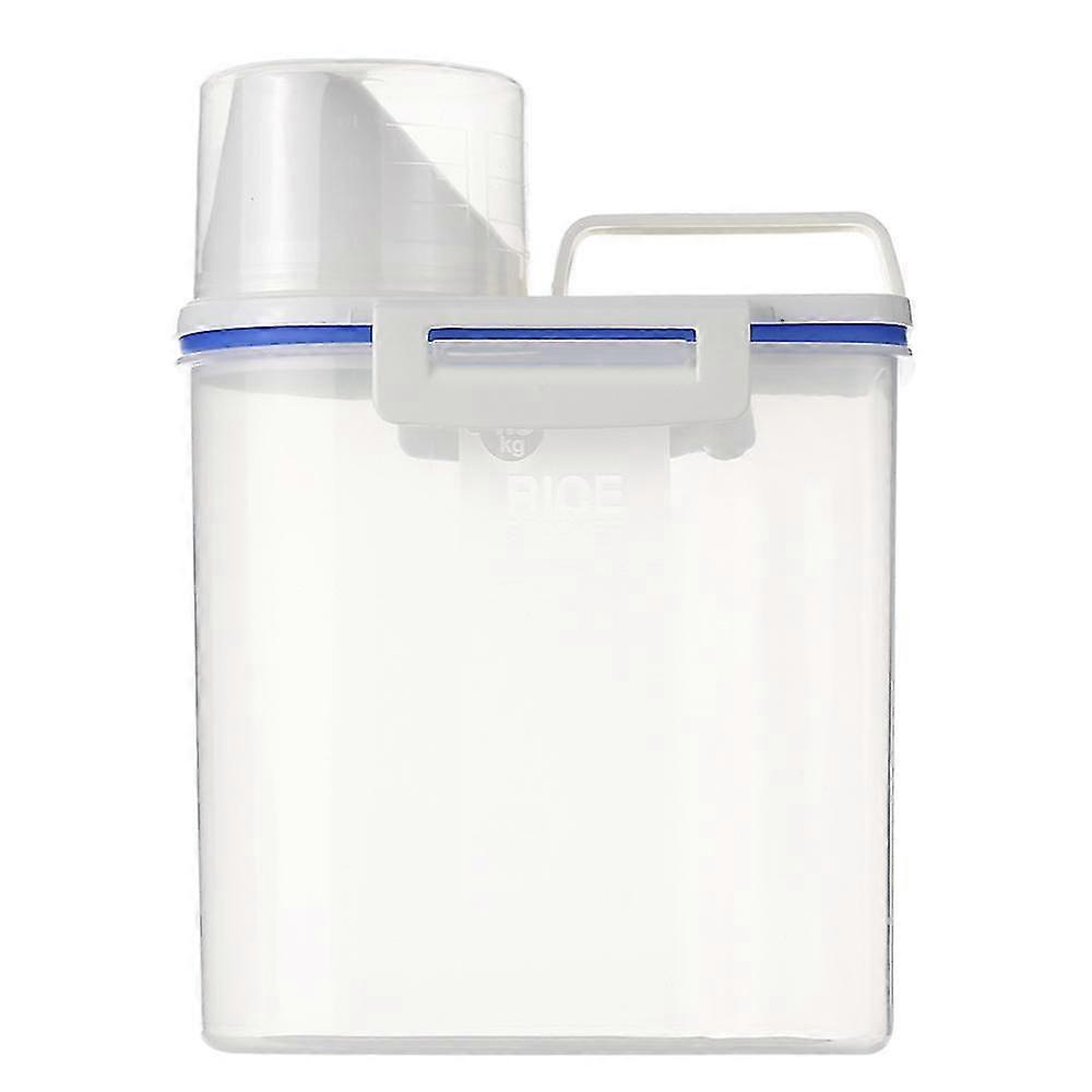 1.5L Portable Plastic Rice Storage Bin Sealed Food Grain Cereal Flour Storage Box Container with-Yvan