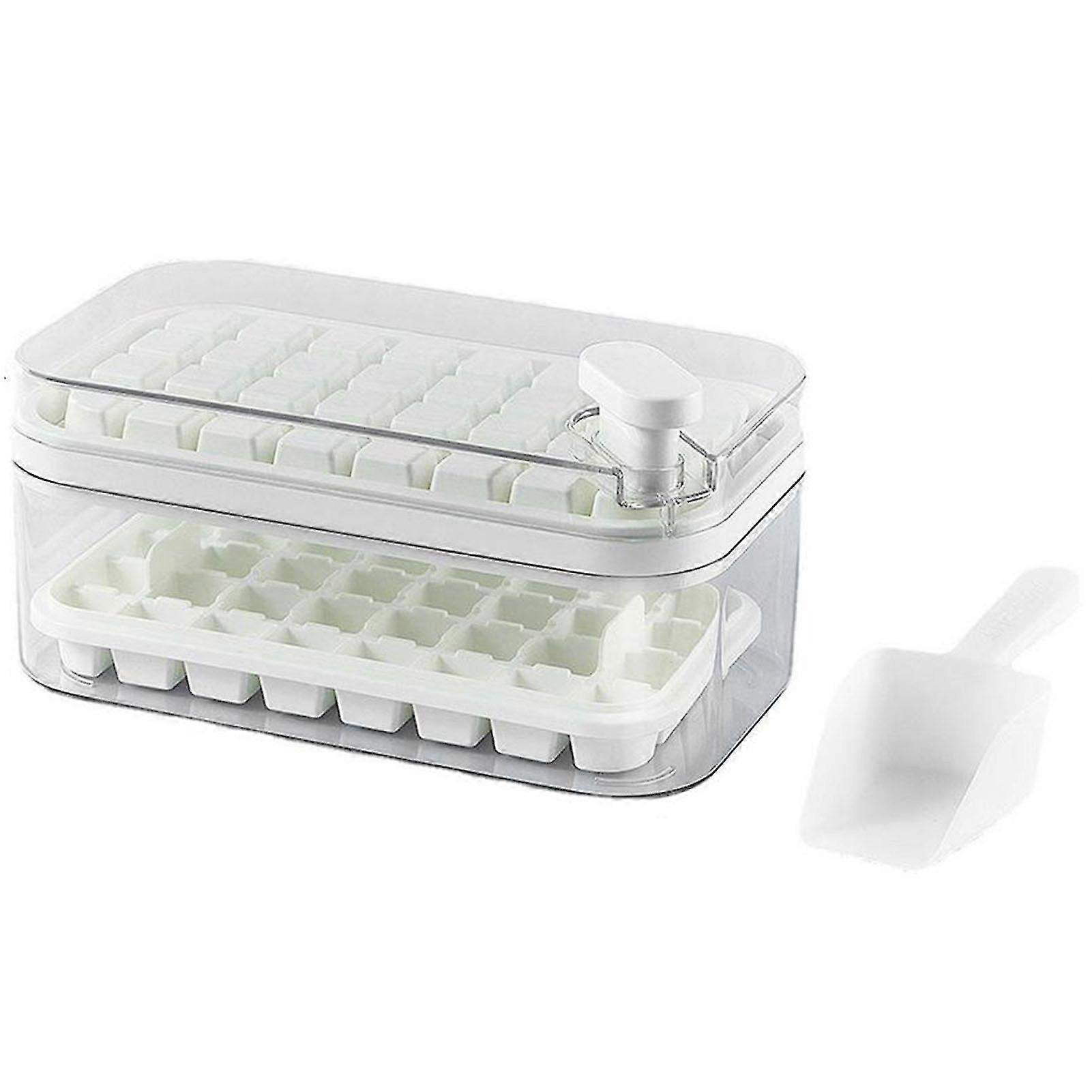 One Button Release Ice Cubes Easy Release Ice Cubes Molds Scoop For Household Kitchen Accessories