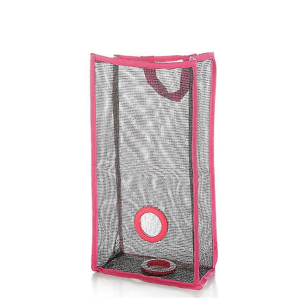 Rose Red Kitchen Grocery Bag Organizer - Small Plastic Storage Dispenser