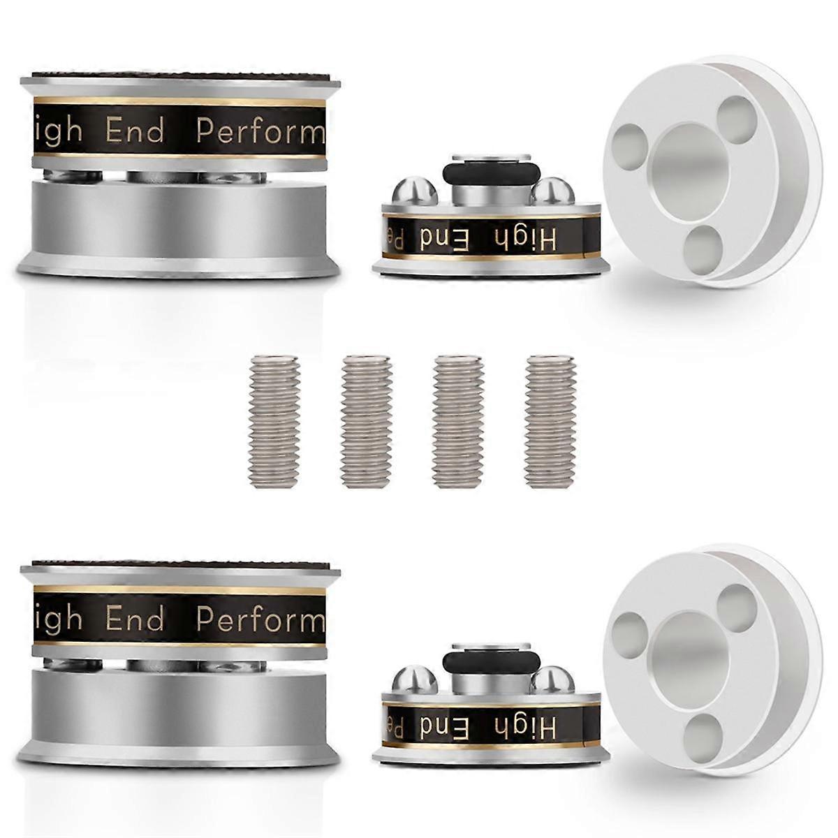 HiFi Audio Speaker Stand Foot Pad Anti- Spike Isolation Feet for Preamp Speaker Vinyl Record Player Silver