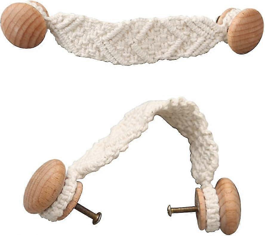 2 قطعة البوهيمي نمط حبل المقابض مقبض الباب حبل عقدة مجلس الوزراء درج خزانة الأثاث الباب خشبي يسحب مقابض درج يسحب للمطبخ مجلس الوزراء الحرب